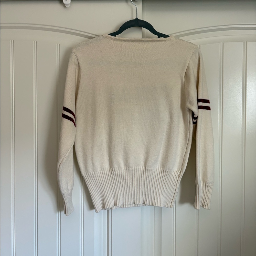 Taylor Swift Collegiate Varsity Crewneck Sweater white red / burgundy size XS - Picture 6 of 8